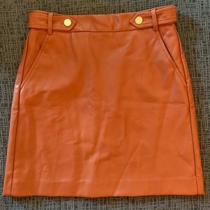 Loft leather skirt size 2 NWOT